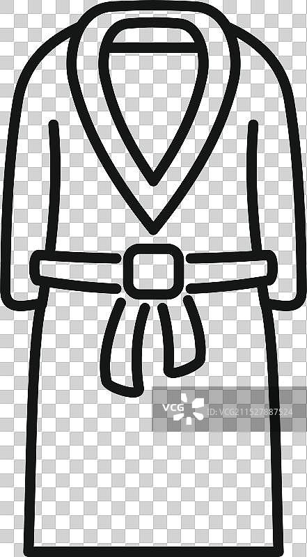 浴袍图标，展示舒适的居家服装图片素材