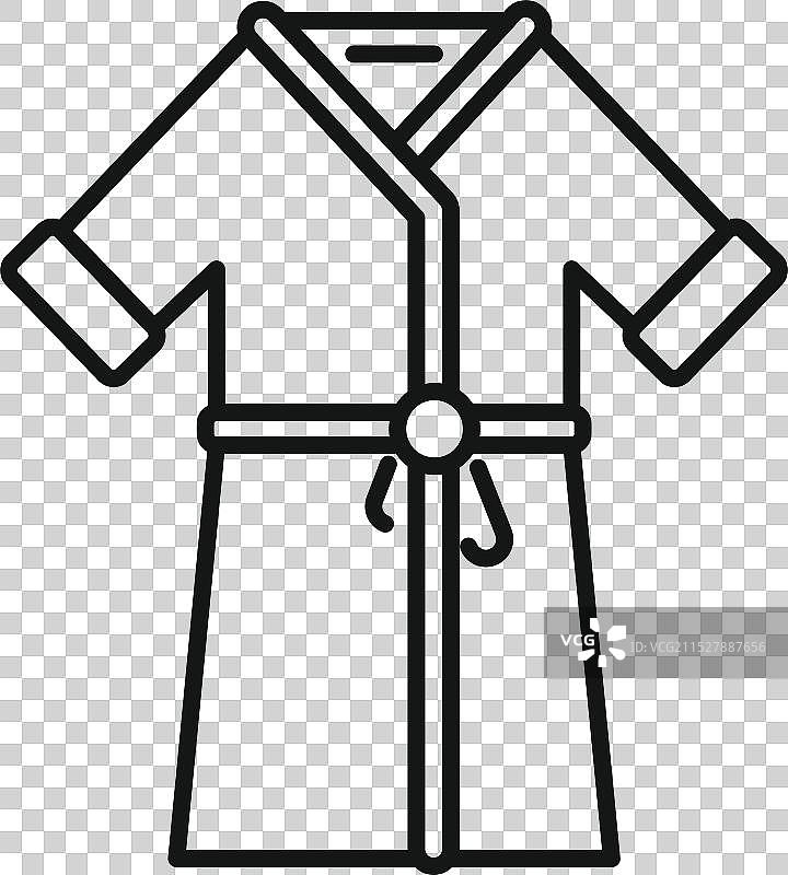 酒店客房服务的干净浴袍图标图片素材