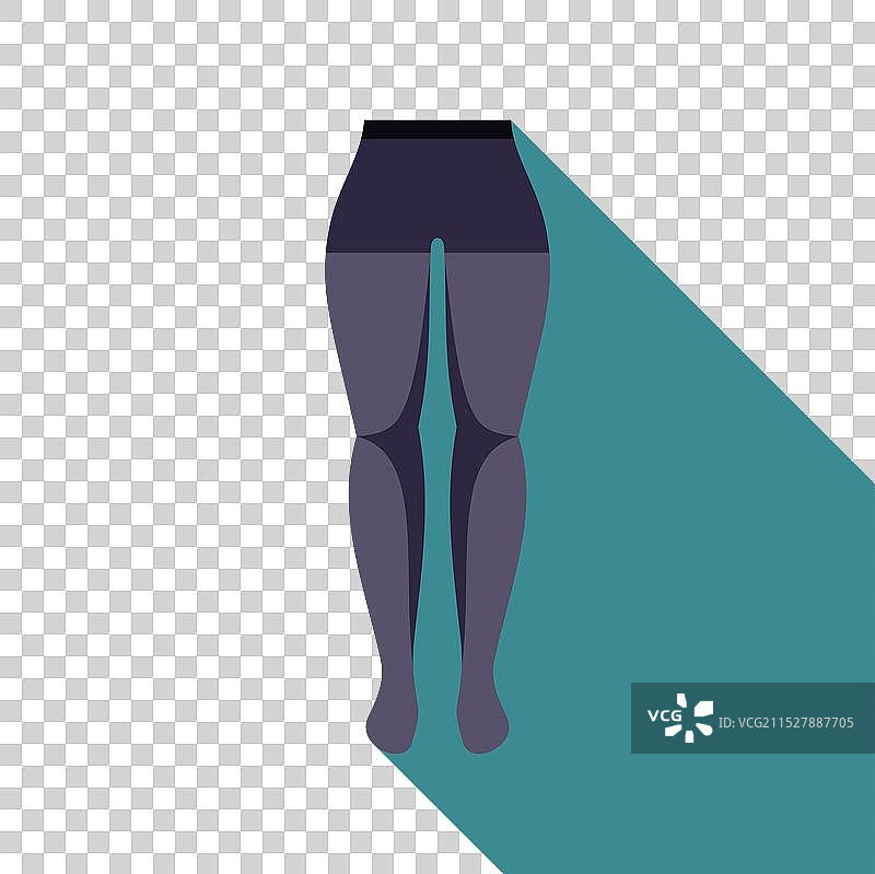 穿着紧身裤的女性腿部扁平设计时尚图标图片素材
