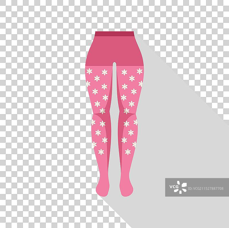 花朵图案的粉色紧身裤展示时尚潮流图片素材