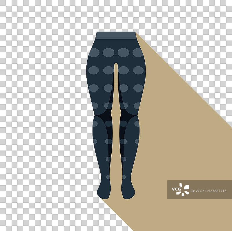 穿着波点图案紧身裤的女性展示腿部图片素材