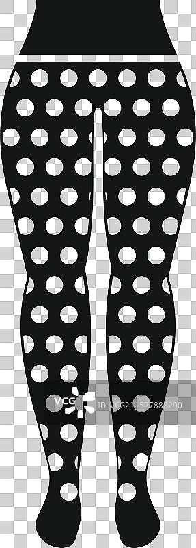 穿着波点紧身裤的女性简单图标图片素材