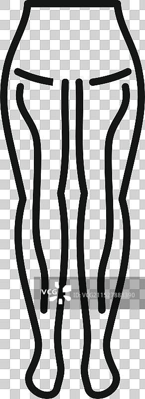 显示静脉曲张的女性腿部线条图标图片素材