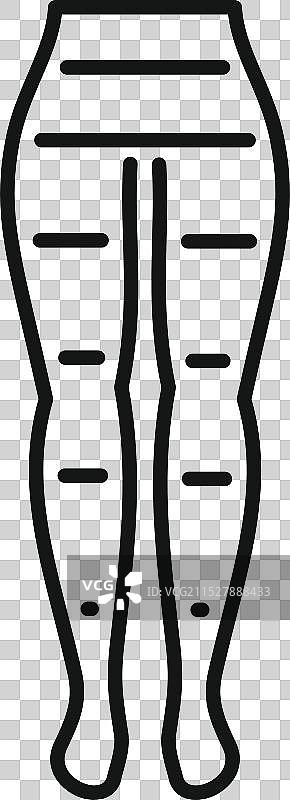 穿着压缩袜的女性以治疗静脉曲张图片素材