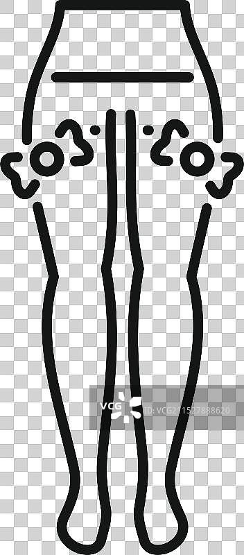 女性因髋关节疼痛而感到痛苦图片素材