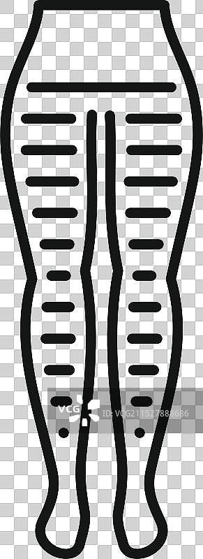 穿着压缩袜的女性纤细腿部图标图片素材