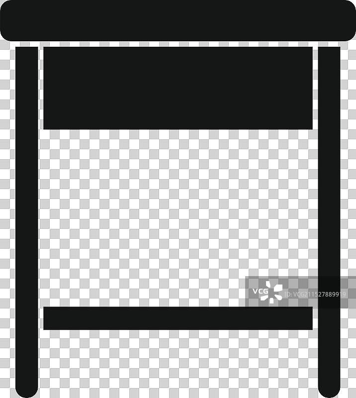 简单的带架子的小木桌图片素材