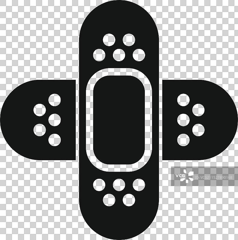 四个创可贴形成十字形图标图片素材