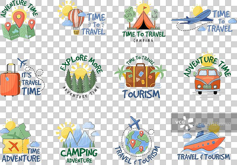 冒险标志，旅行时间符号，最近的图片素材