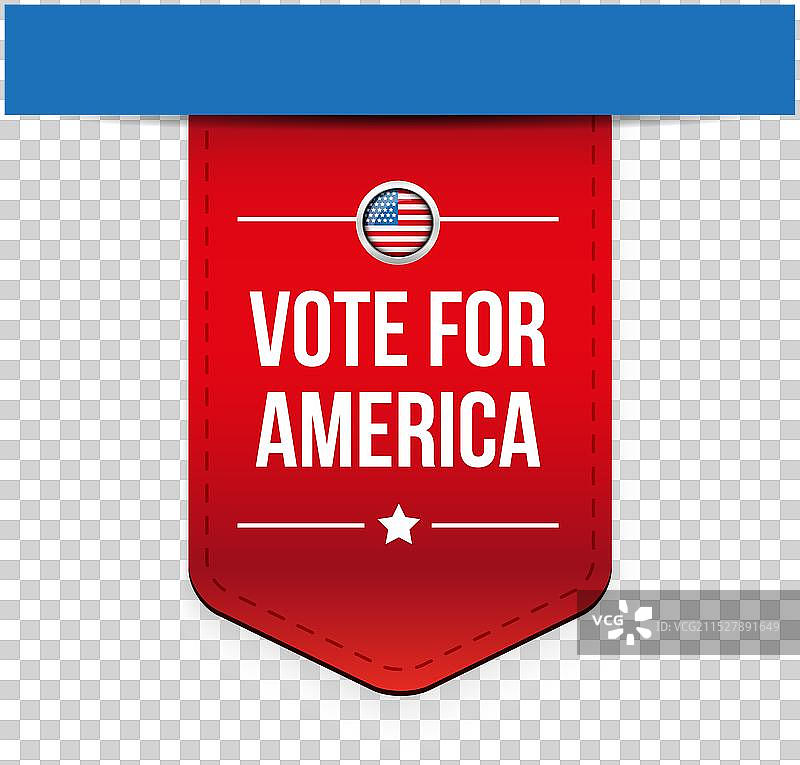 美国总统选举投票丝带图片素材