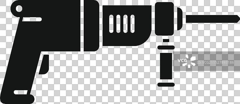 专业电动拆除破碎锤正在工作图片素材