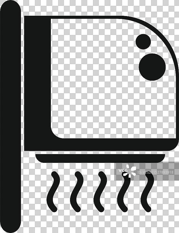 壁挂式电动手干燥器吹出热风图片素材