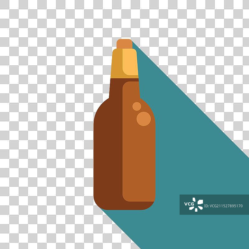 棕色啤酒瓶带软木塞正放在上面图片素材