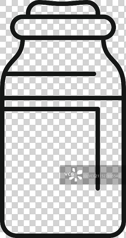 牛奶瓶图标，展示乳制品包装图片素材