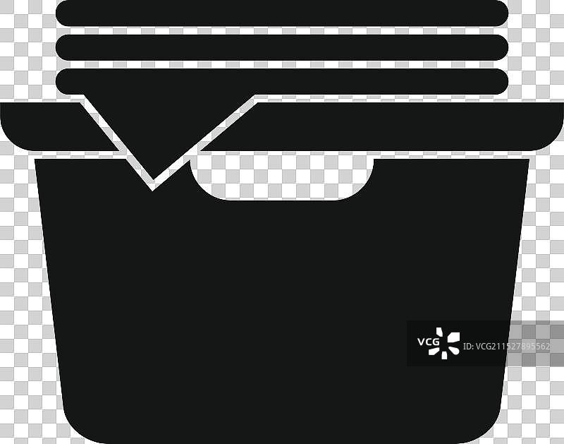 装满干净衣物的洗衣篮图标图片素材