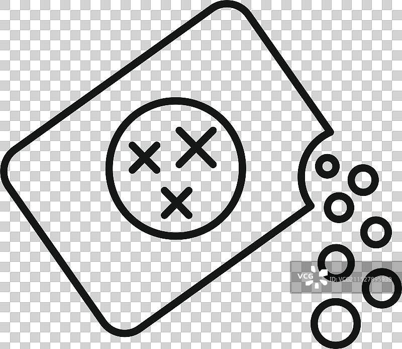 老鼠药包装洒落的有毒药丸图标图片素材