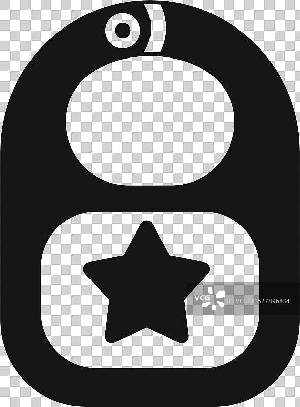 黑色金属钥匙链，呈星形设计图片素材