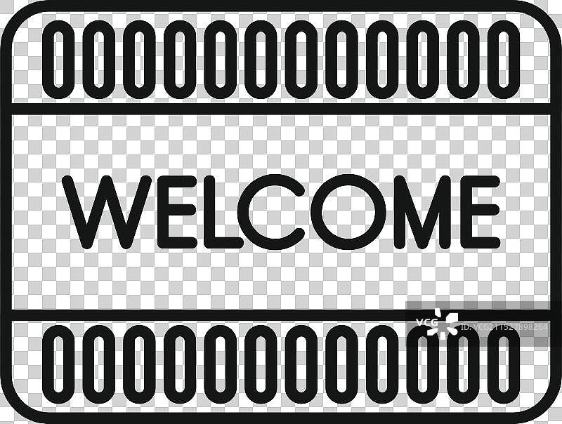 欢迎垫，带有零的图案，展示新颖设计图片素材