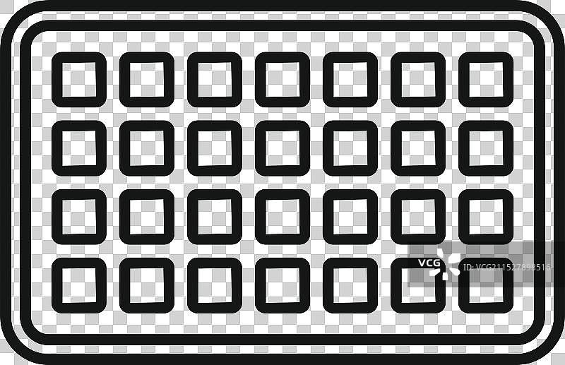 空的方格华夫饼机正在烘烤图片素材