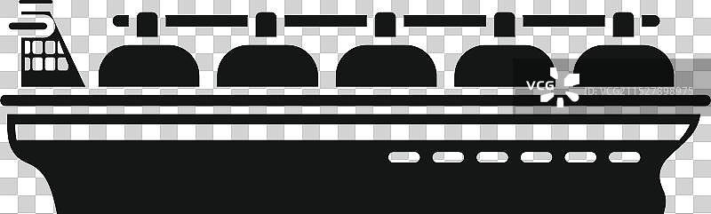 液化天然气运输船在海上航行图片素材