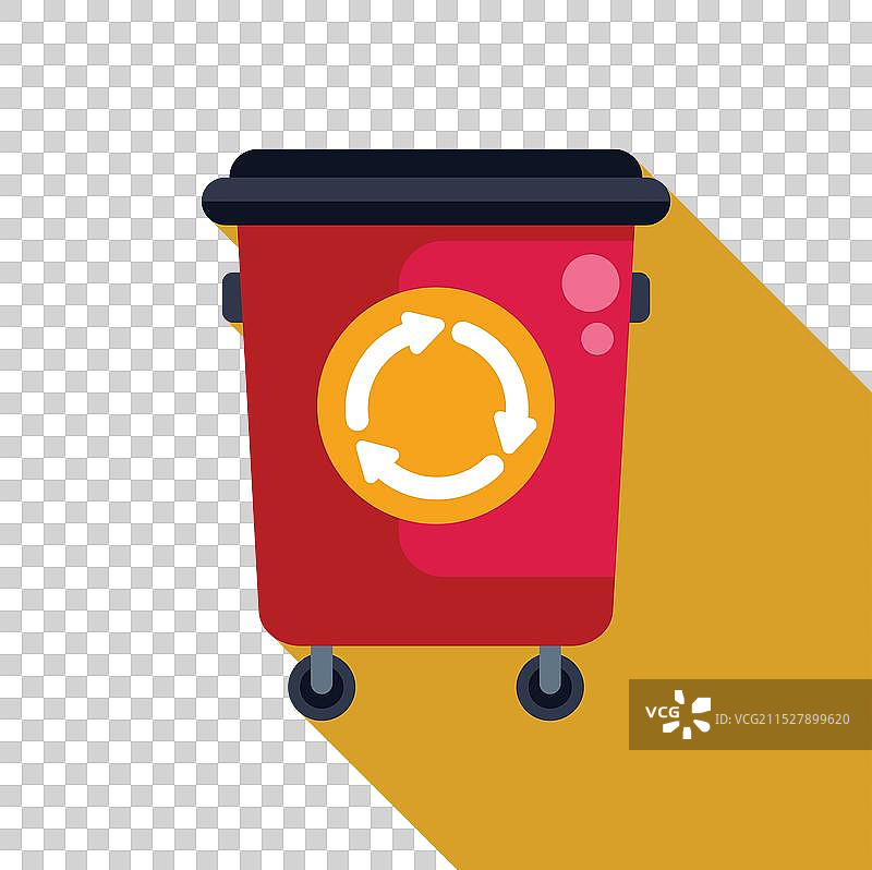 红色回收箱宣传环保意识图片素材