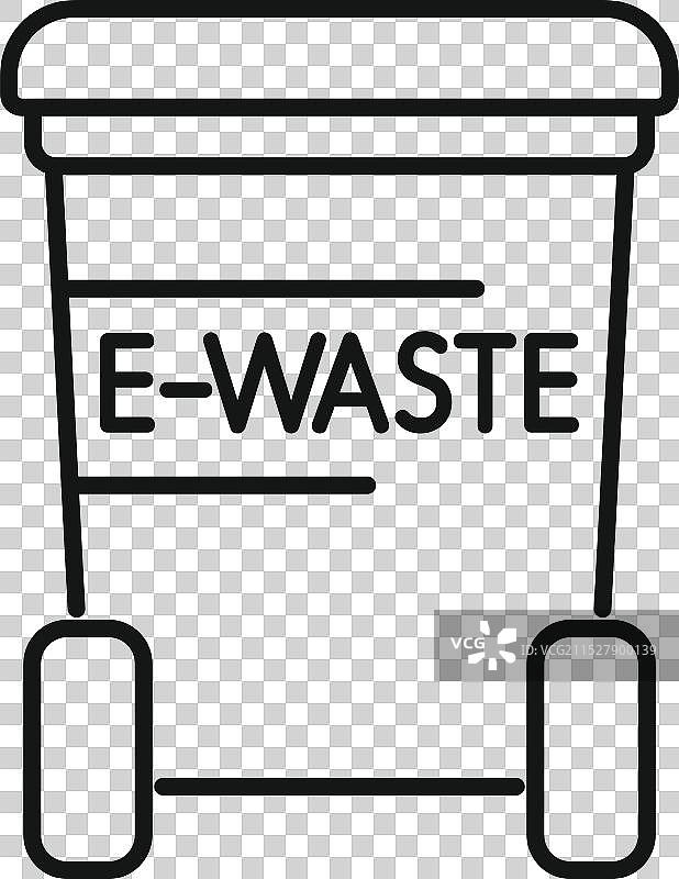 电子废物容器，倡导负责任的电子产品处理图片素材