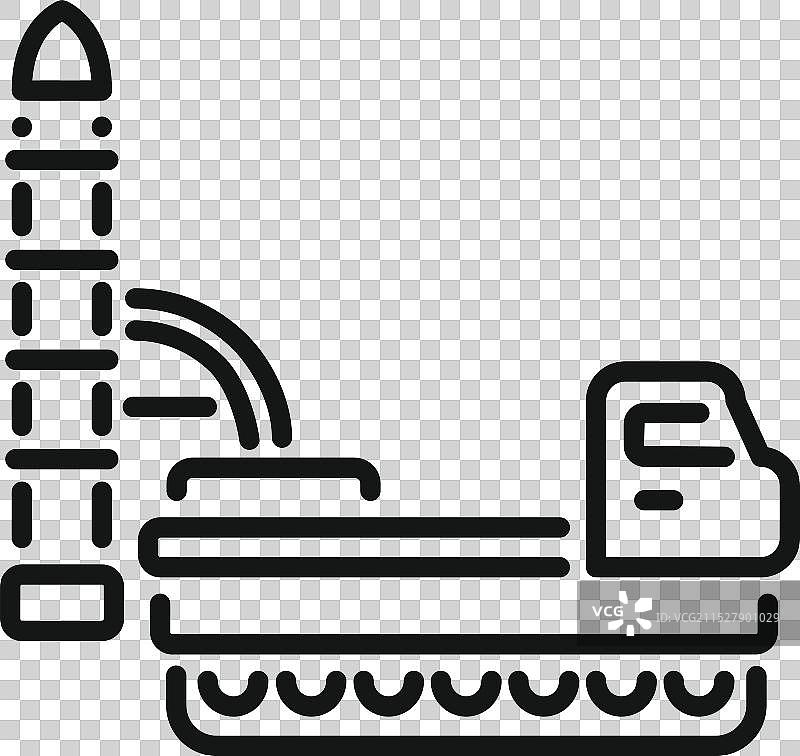 移动发射平台承载火箭准备发射进入太空图片素材