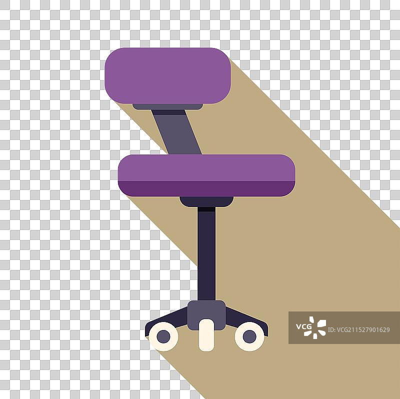 现代办公椅在长影子的衬托下显得格外突出图片素材