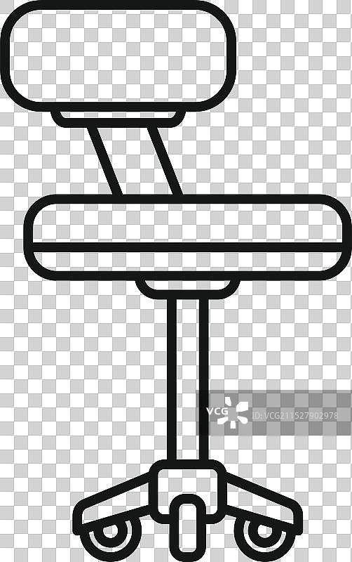 现代可调节轮椅办公椅图片素材