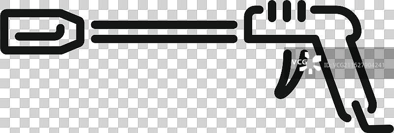 电动热熔胶枪正在涂抹热熔胶线图片素材