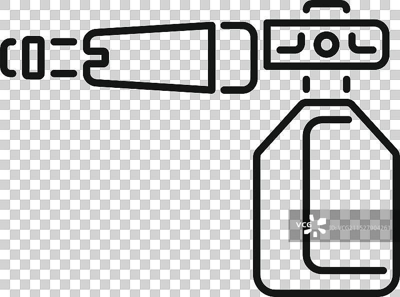电动喷漆枪配有油漆容器图片素材