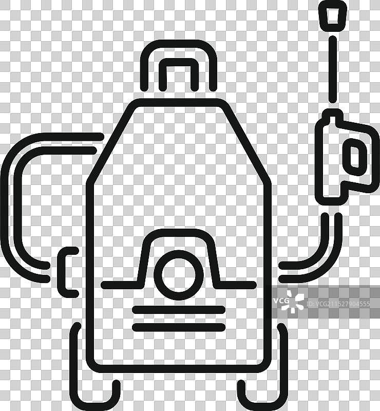 清洁设备图标，描绘高压清洗机图片素材