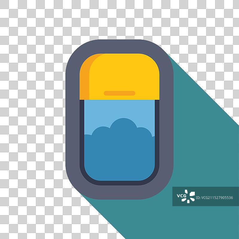 飞机窗户外的蓝天和云朵图片素材