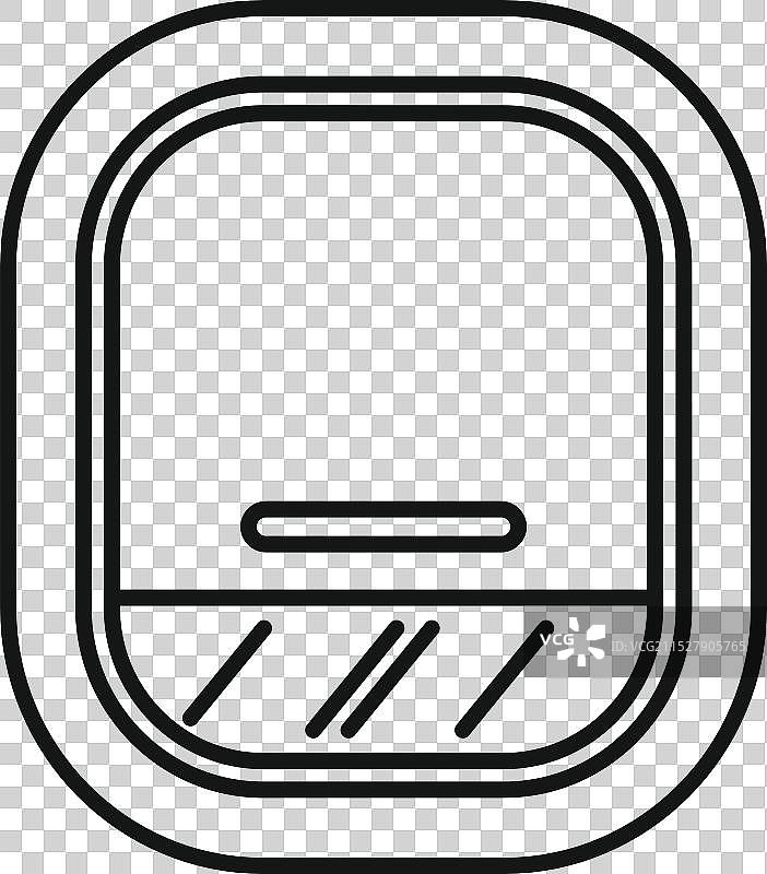 飞机舷窗关闭，显示禁止吸烟标志图片素材