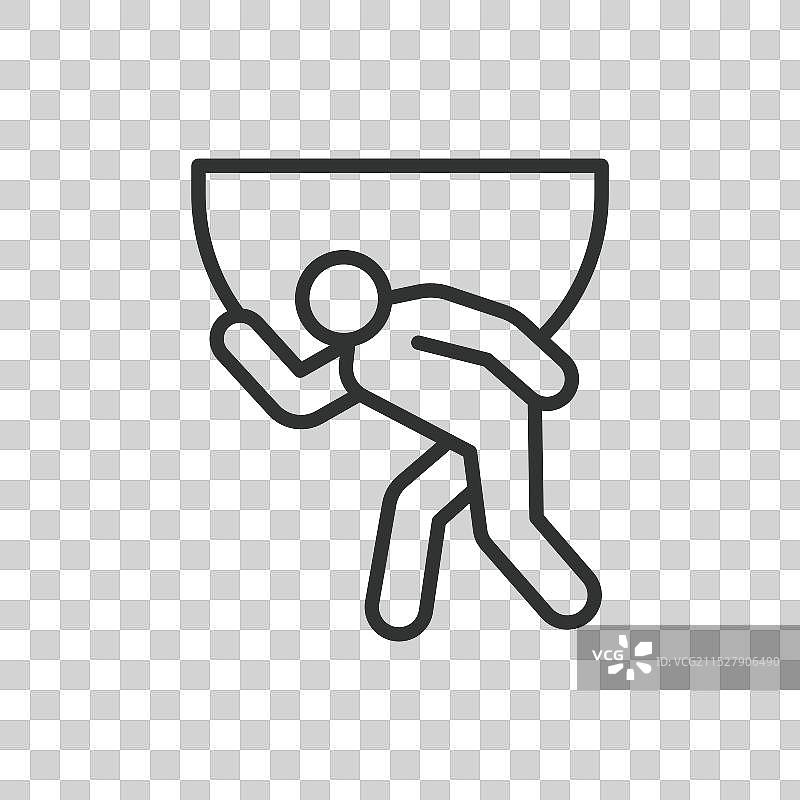 线性设计中的负担、负重与压力图片素材