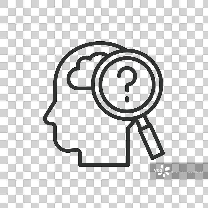 线条设计中的心理治疗咨询心理健康图片素材