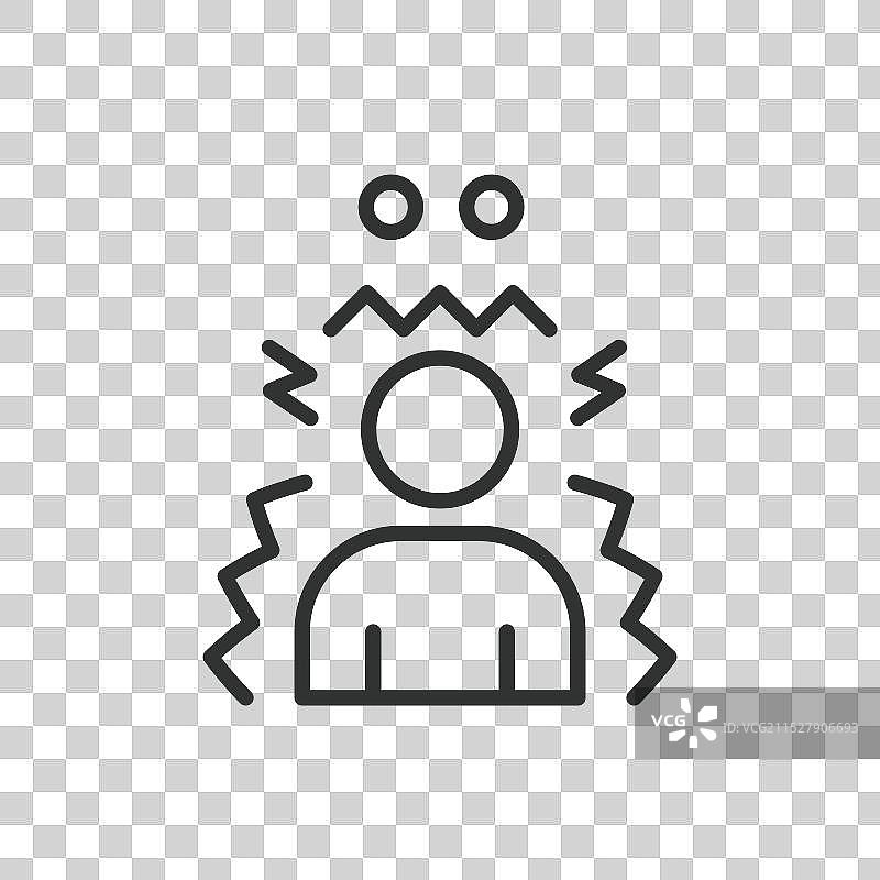 线条设计中的恐惧、焦虑、恐怖、恐慌图片素材