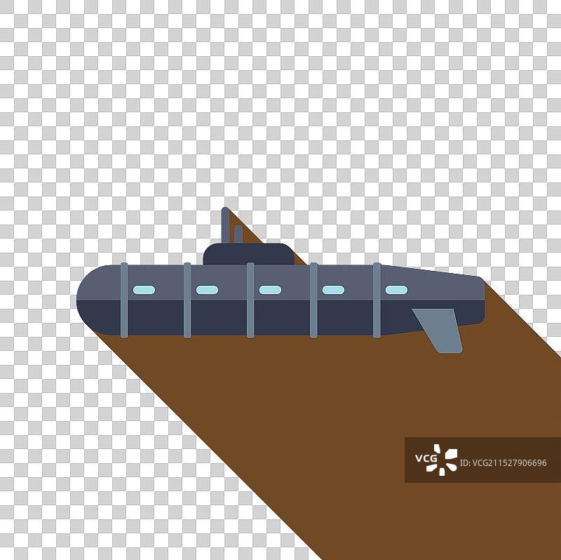 大型军用潜艇在海洋中巡逻图片素材