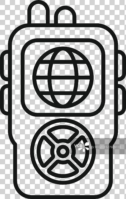 对讲机展示全球地图图片素材