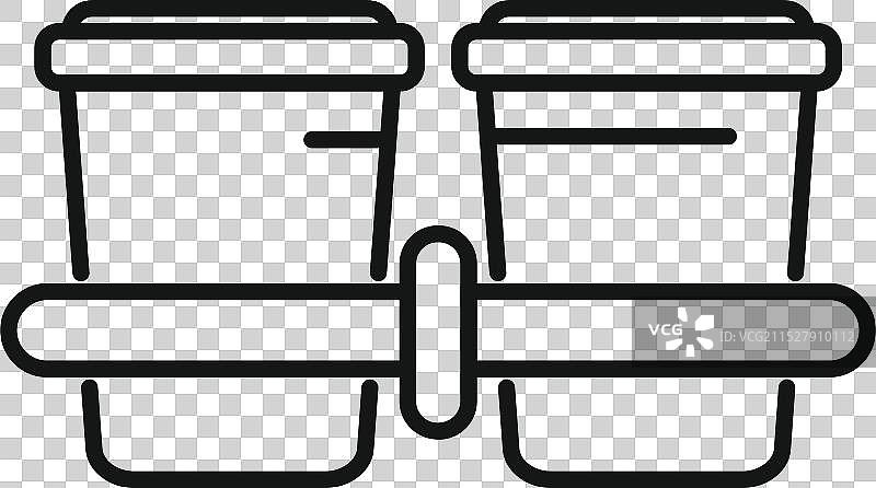 古巴音乐图标轮廓的双鼓演奏图片素材