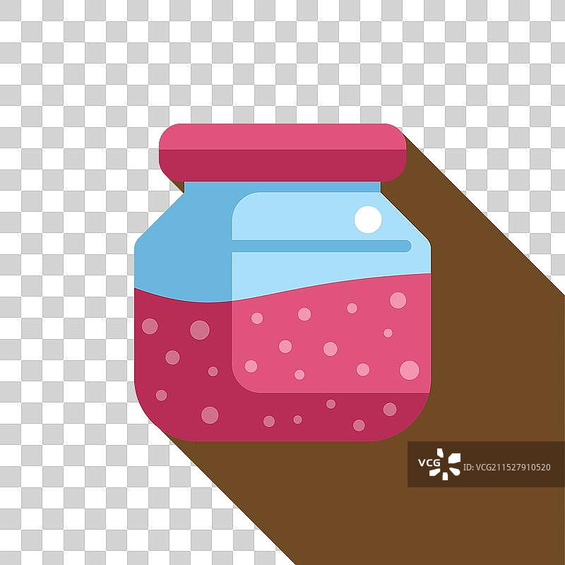 装满甜蜜果酱和气泡的玻璃罐图片素材