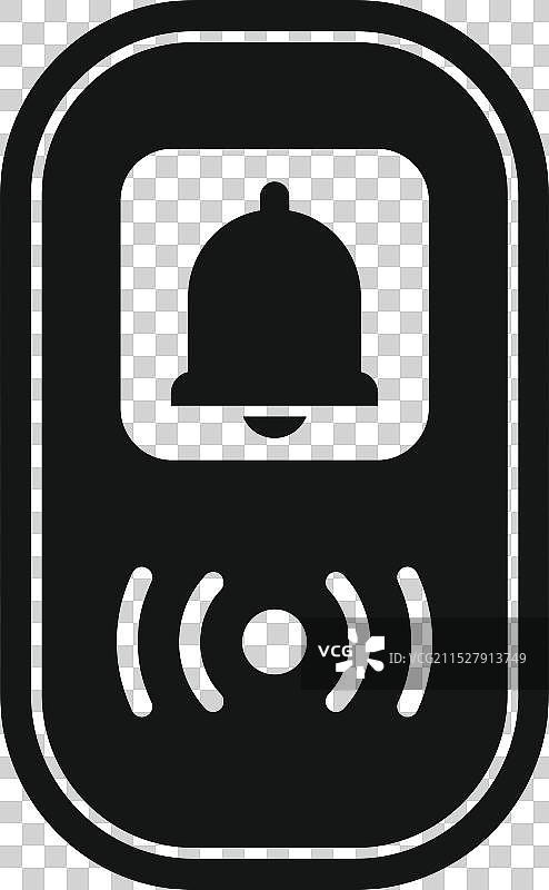 无线对讲系统显示铃铛图标图片素材