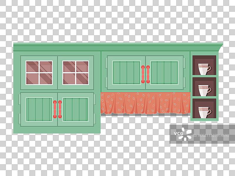 设备齐全的厨房家具图片素材