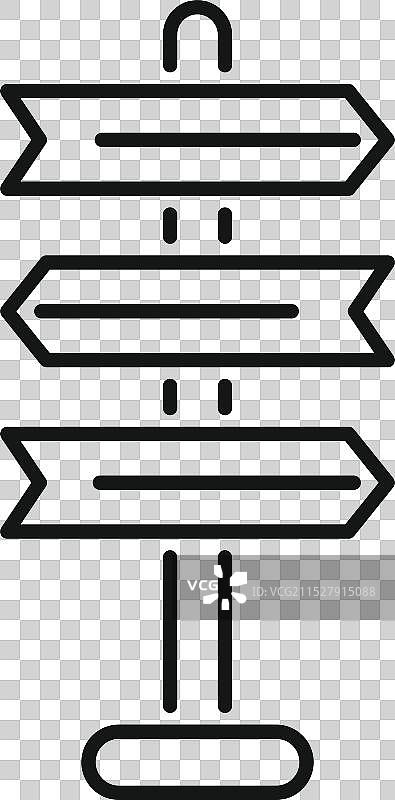 指示牌上有三根箭头指向不同方向图片素材