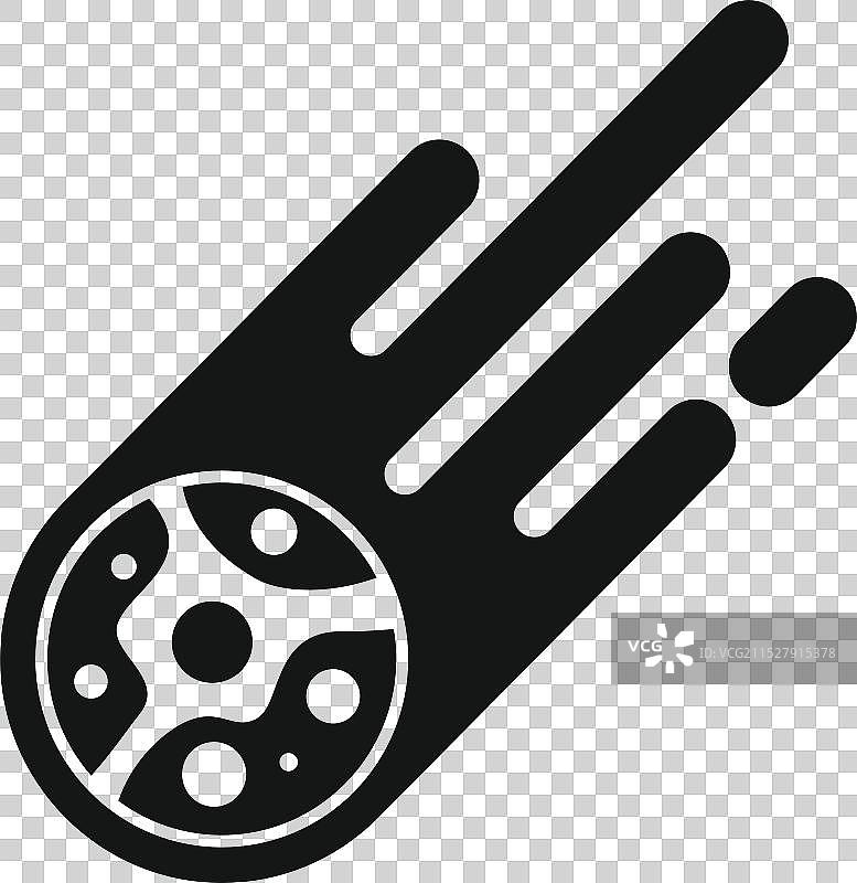 燃烧的太空陨石在太空中飞行图片素材