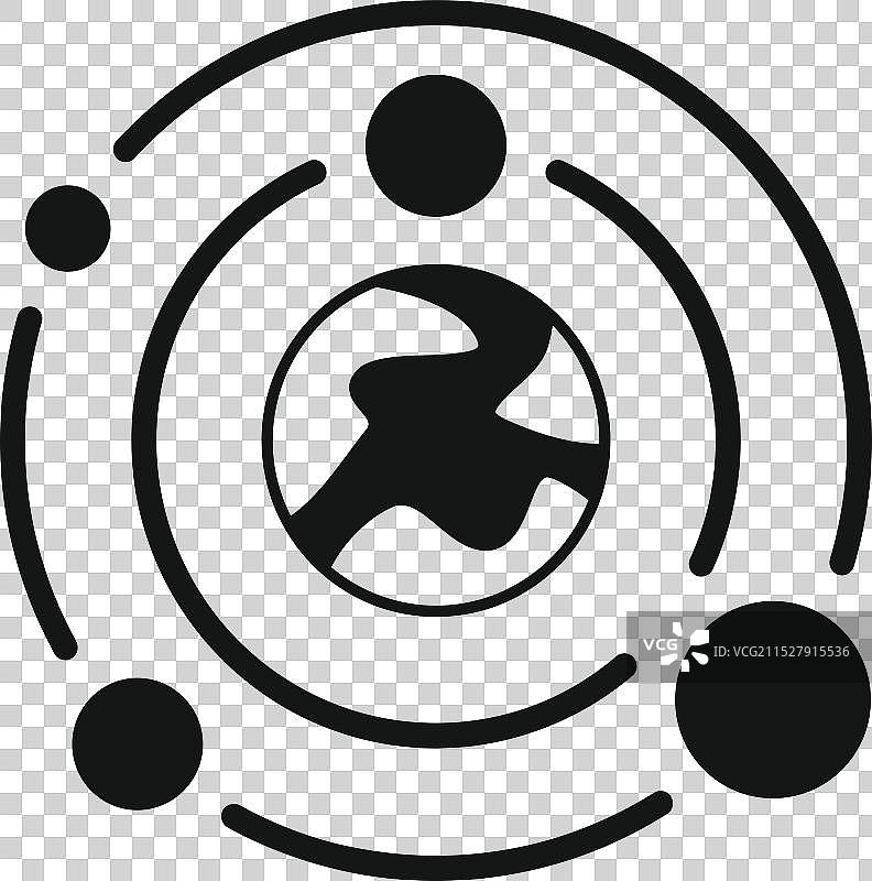 太阳系模型展示行星围绕公转图片素材