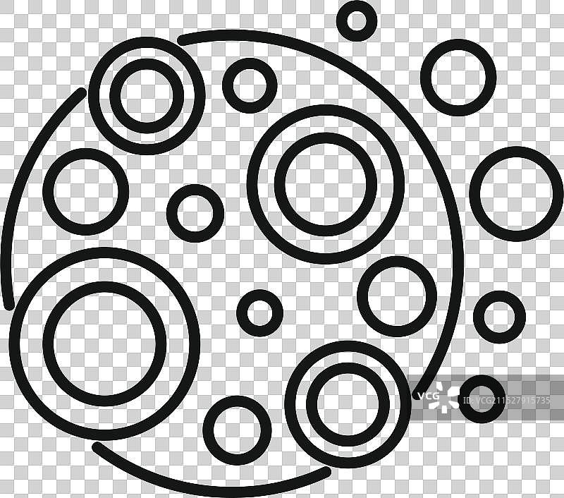 圆形元素描绘满月与图片素材