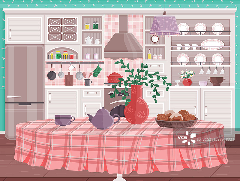 舒适的厨房室内用餐家具图片素材