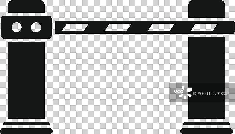 自动车道栏杆限制私人通行图片素材