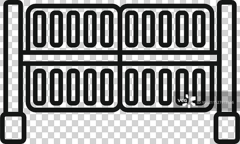 现代自动折叠门的简单图标图片素材